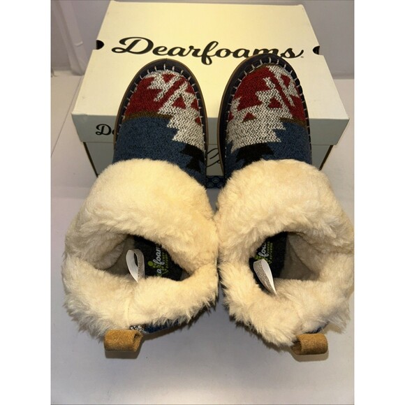 Dearfoms Moritz Bootie Aztec Pattern Slipper Size 10 Women New in Box - Picture 2 of 7